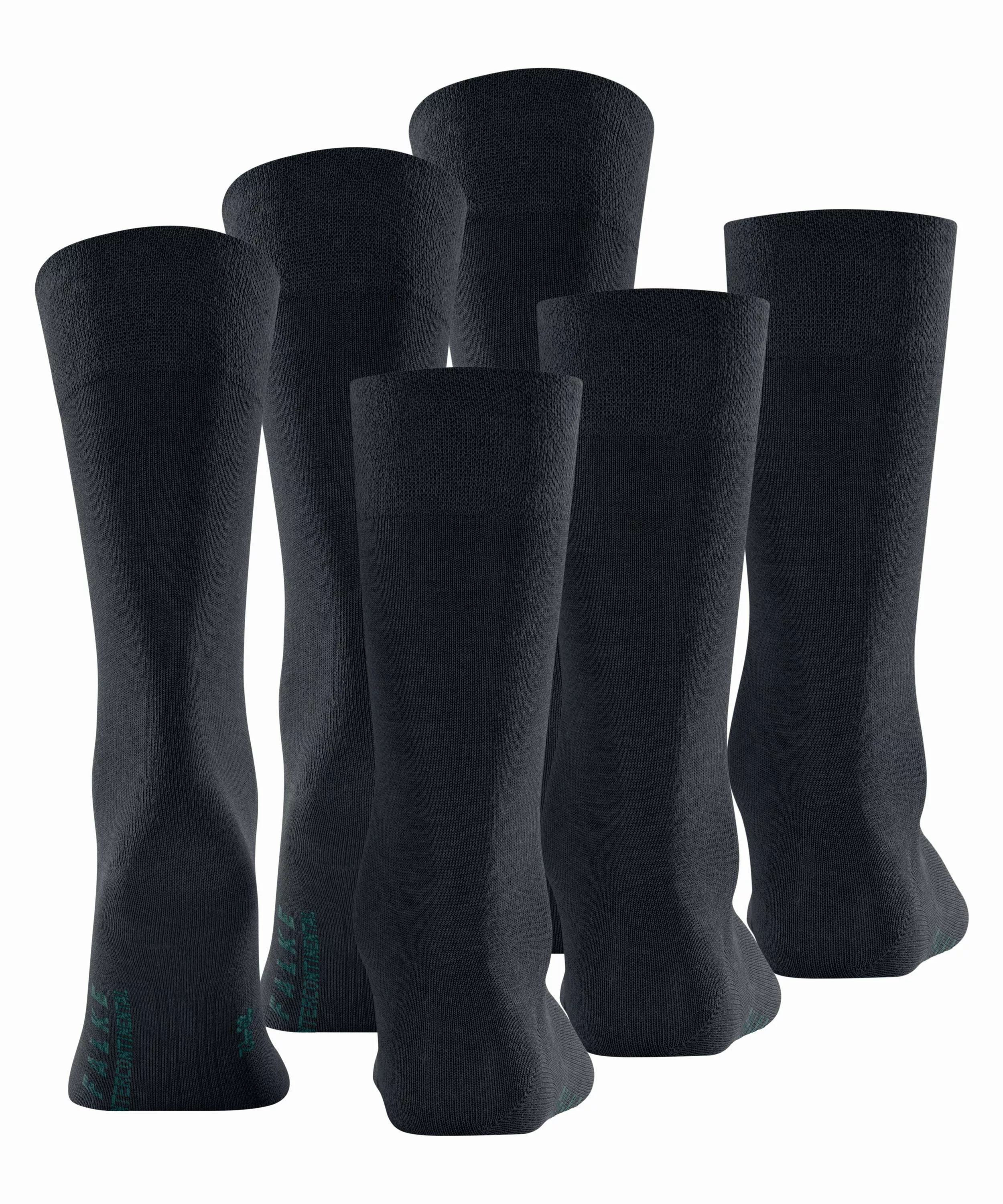 FALKE Sensitive Intercontinental 3-Pack Herren Socken, 39-42, Blau, Uni, 13 günstig online kaufen