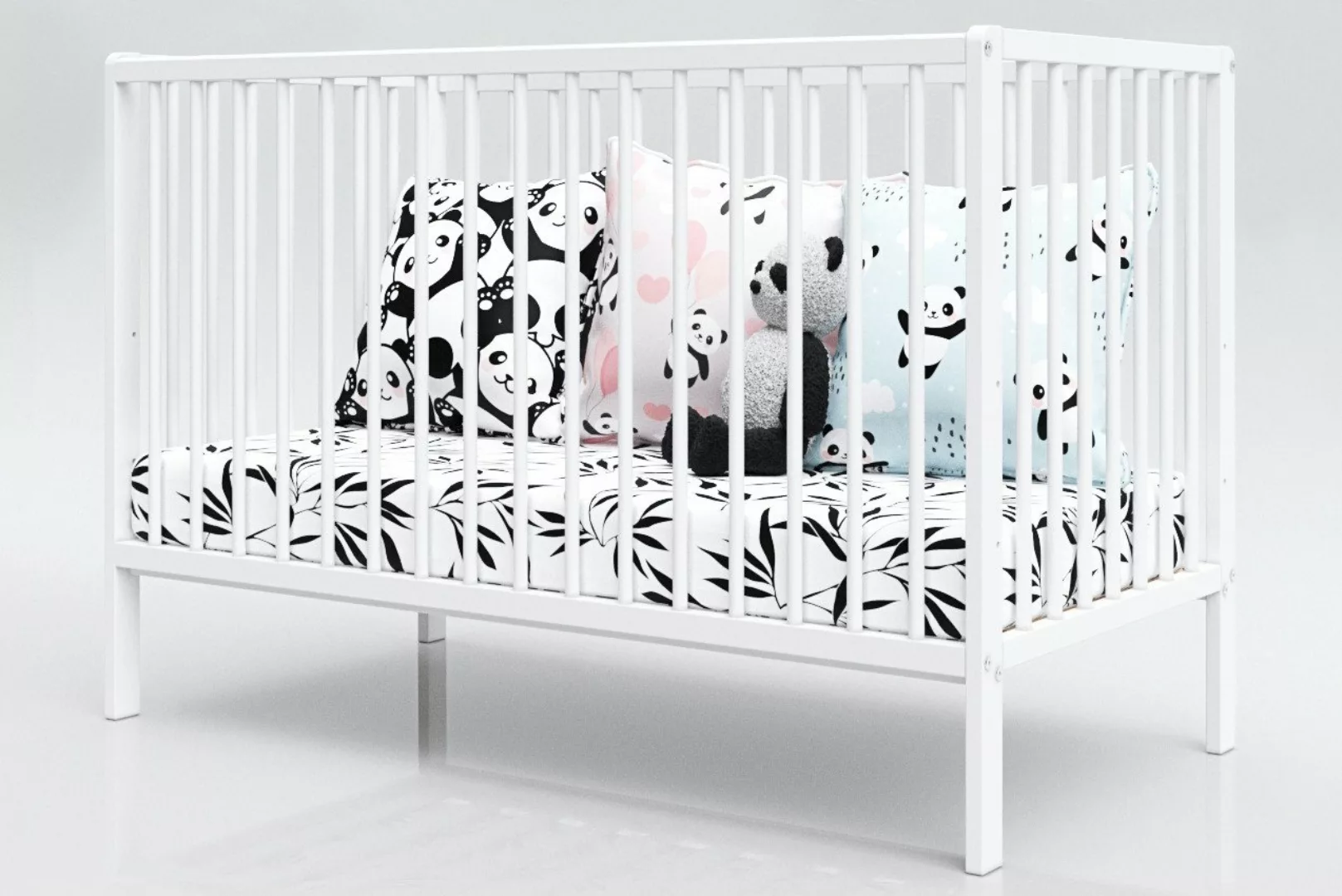 thematys Babybett 60x120cm in Weiß höhenverstellbar Kinderbett mit Schublad günstig online kaufen