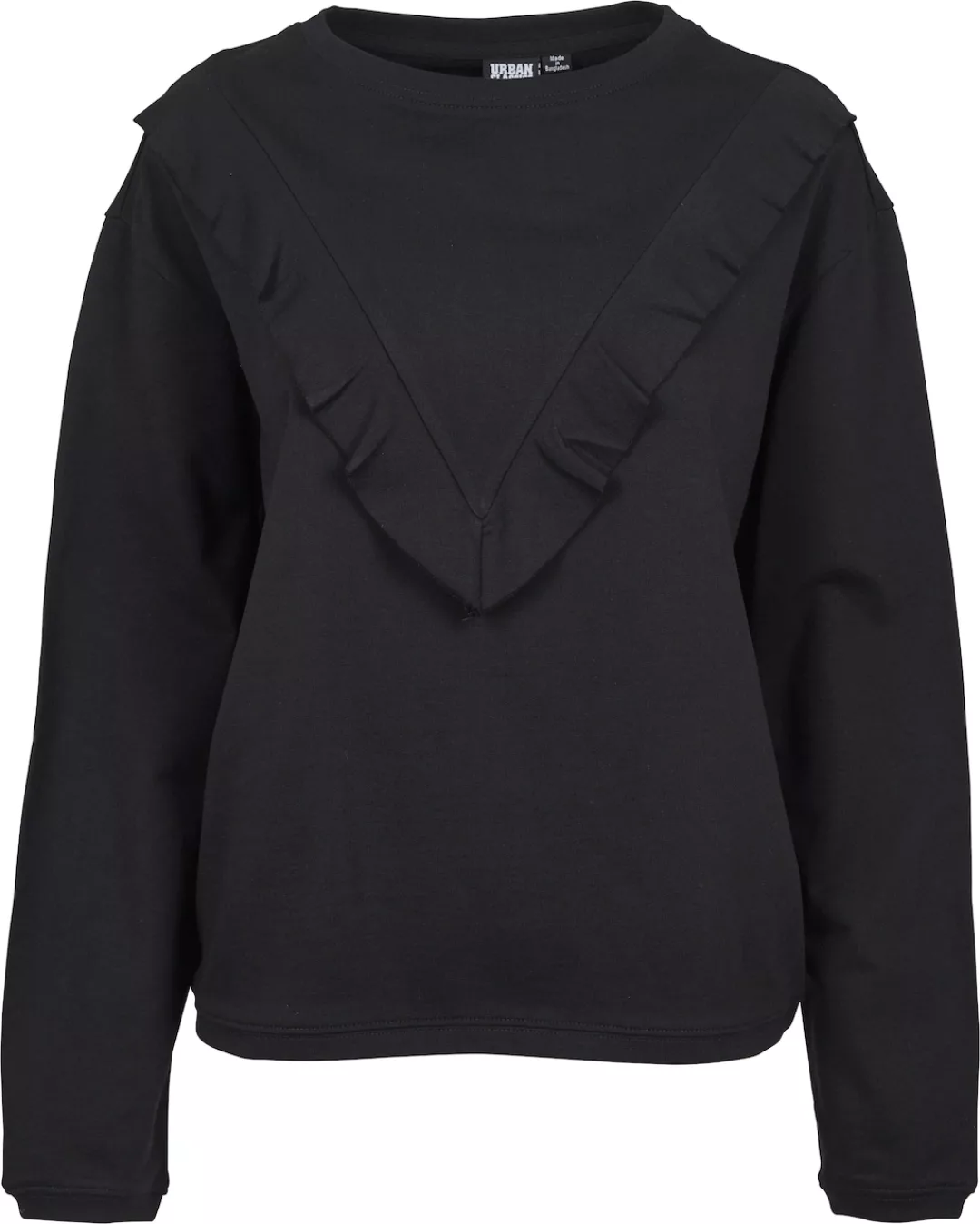 URBAN CLASSICS Sweater "Damen Ladies Terry Volant Crew", (1 tlg.) günstig online kaufen