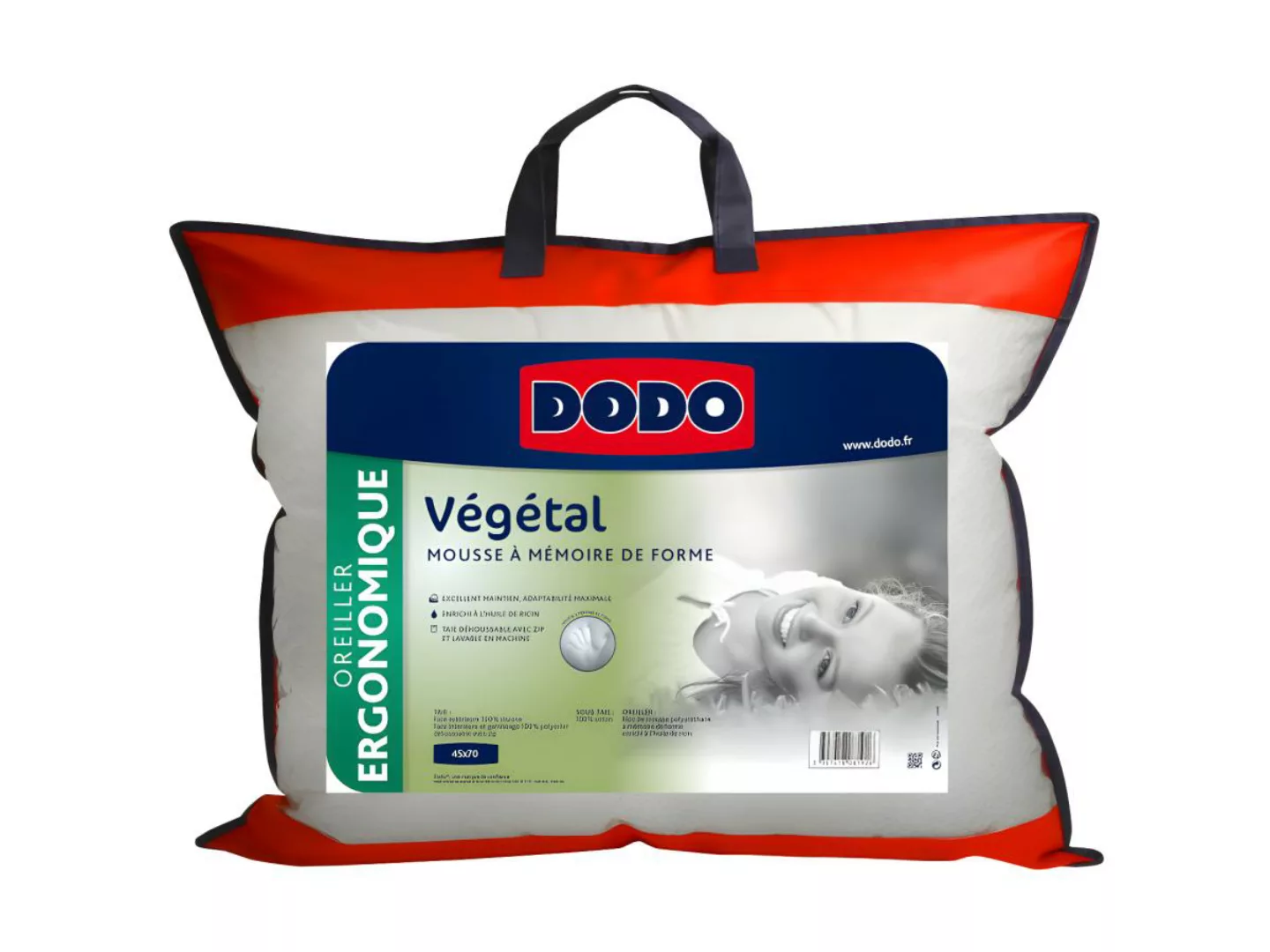 Ergonomisches Visco-Kopfkissen - 45 x 70 cm - DODO von VEGETAL günstig online kaufen