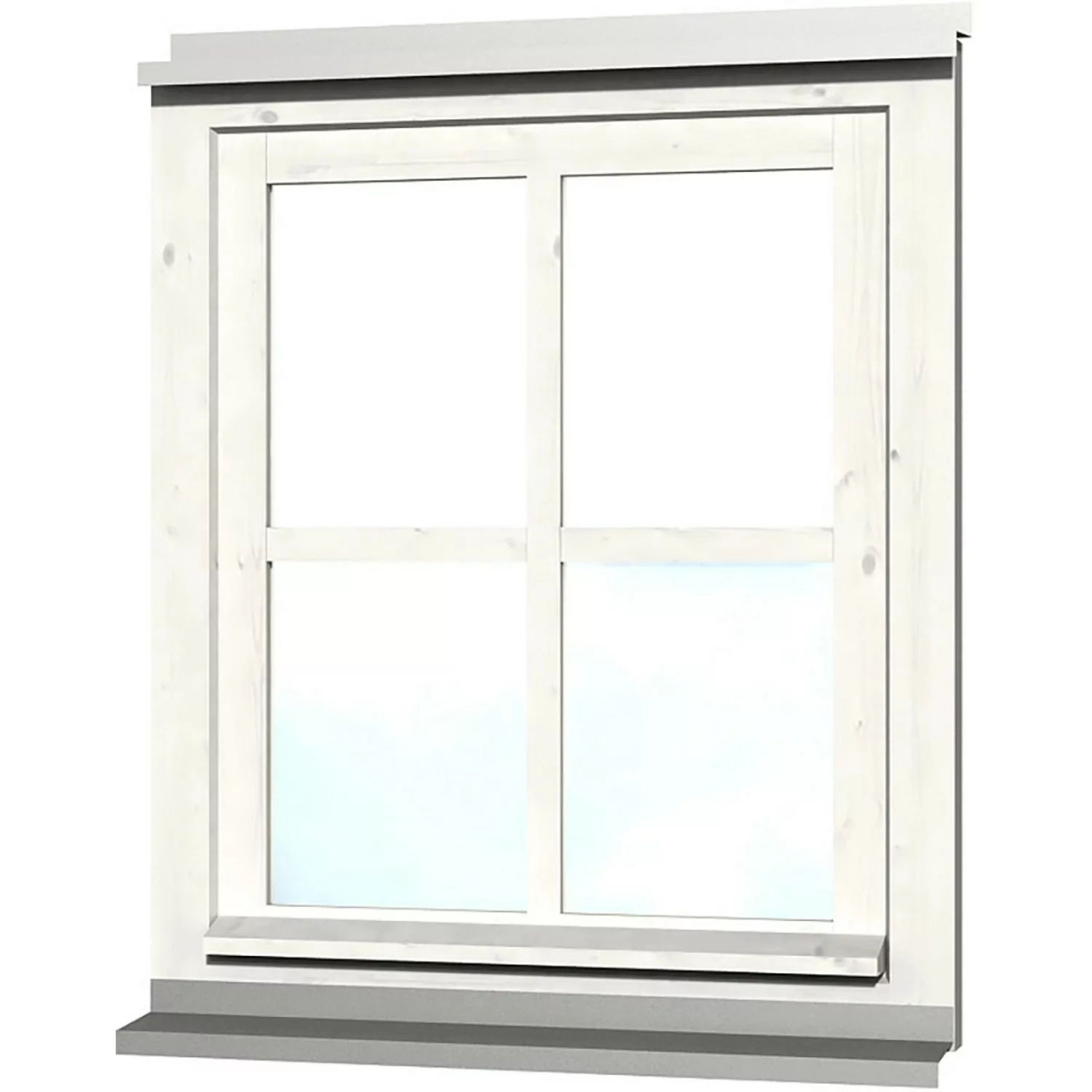 Skan Holz Einzelfenster Rahmenaußenmaß 69,1 x 82,1 cm Weiß günstig online kaufen