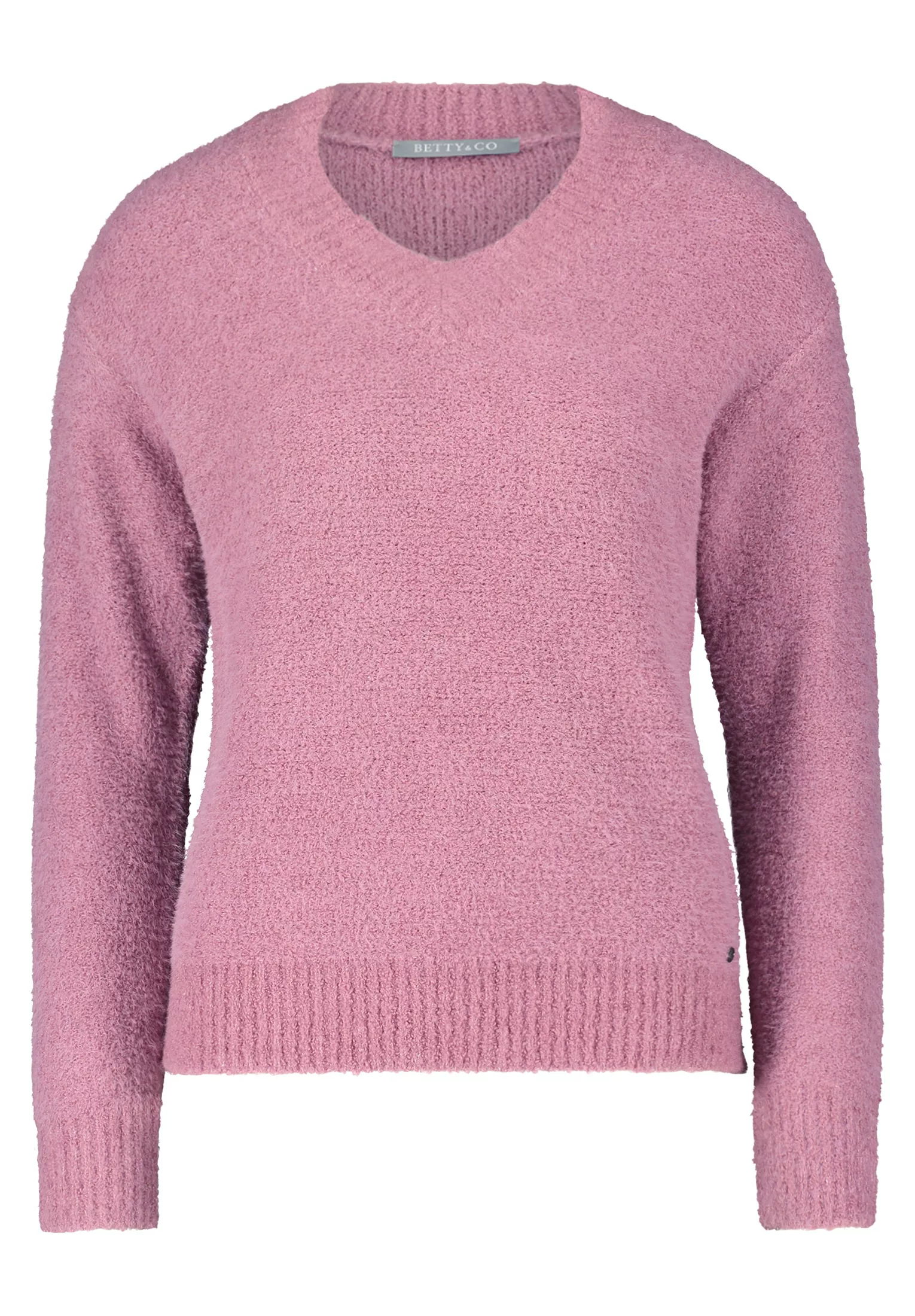 Betty&Co Strickpullover "Betty & Co Strickpullover mit V-Ausschnitt", Rippb günstig online kaufen