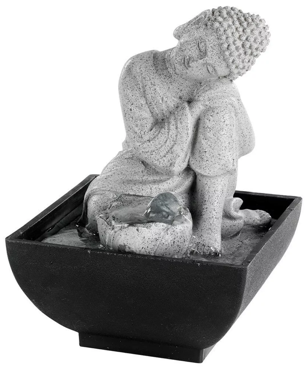 Zimmerbrunnen Buddha Zierbrunnen Dekobrunnen mit Pumpe Feng Shui 17cm günstig online kaufen