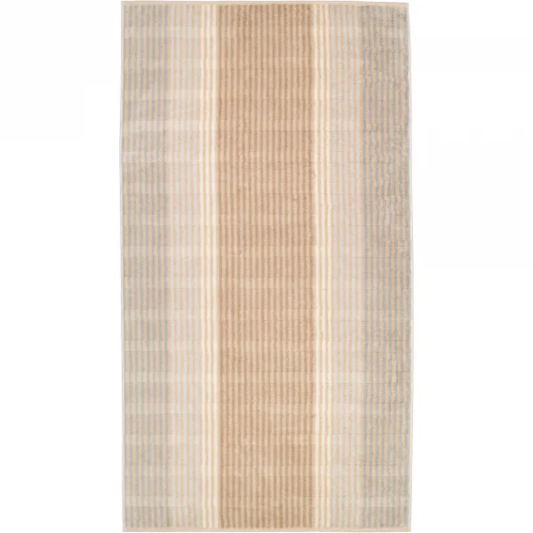 Cawö - Noblesse Cashmere Streifen 1056 - Farbe: sand - 33 - Duschtuch 80x15 günstig online kaufen