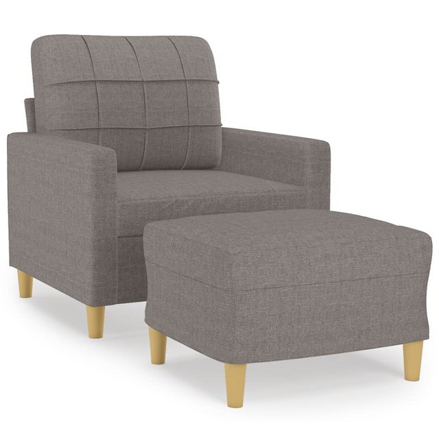 vidaXL Sofa Sofa mit Hocker Stoff verschiedene Farben, Taupe günstig online kaufen