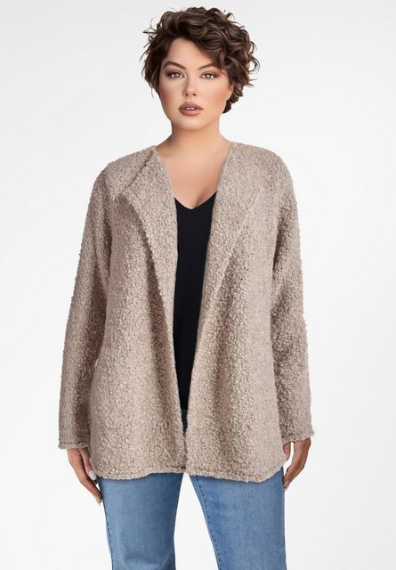 PEKIVESSA Cardigan Soft Bouclé Strickjacke mit Taschen (1-tlg) im Teddy-Loo günstig online kaufen