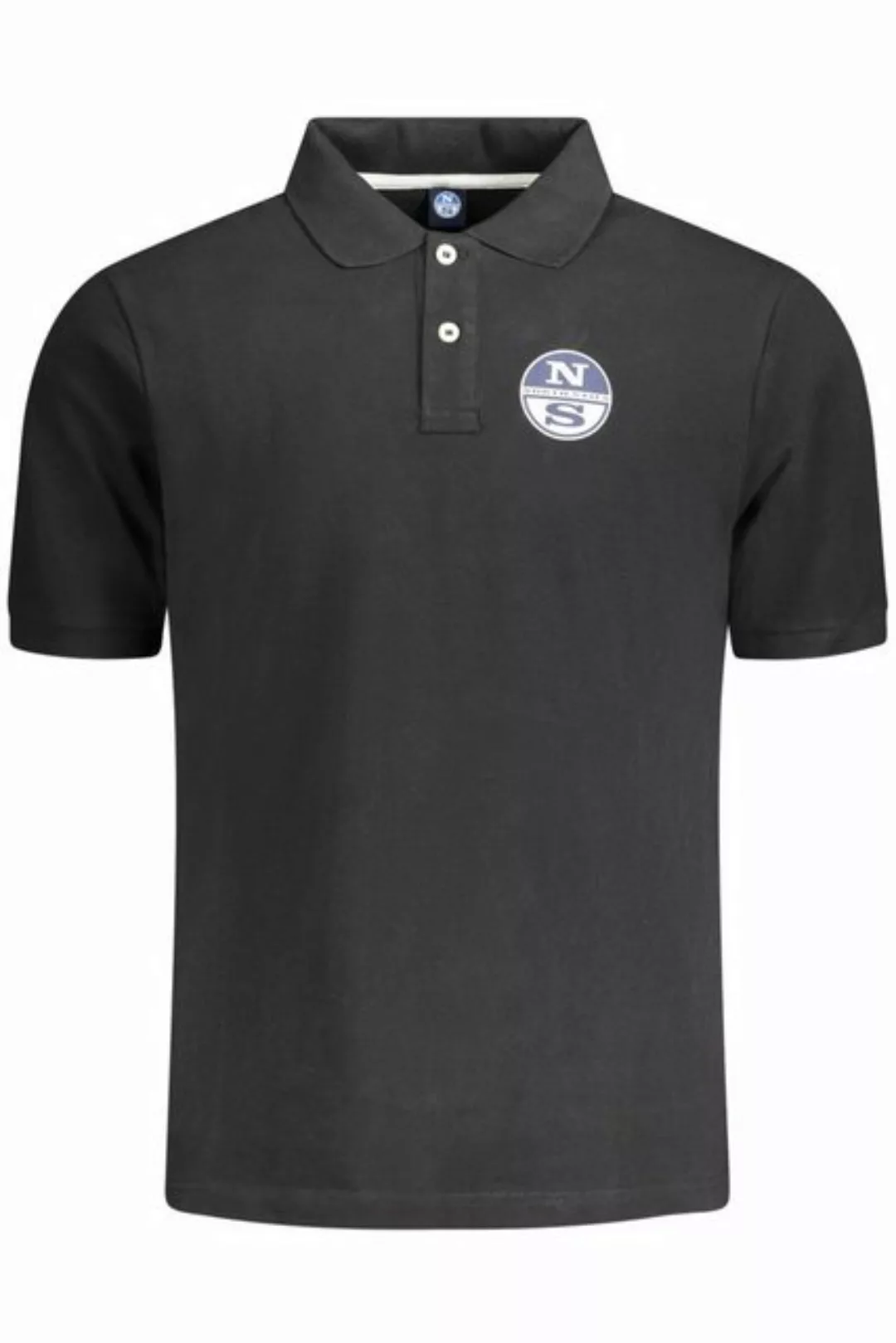 North Sails Poloshirt Herren Kurzarm Poloshirt Schwarz mit Knöpfen und günstig online kaufen