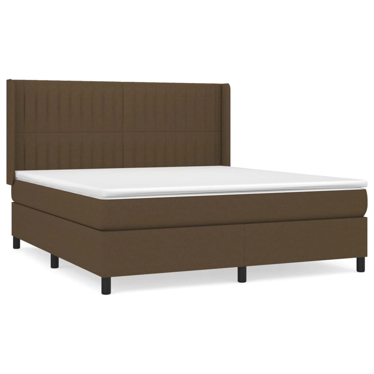 vidaXL Boxspringbett mit Matratze Dunkelbraun 180x200 cm Stoff1380157 günstig online kaufen