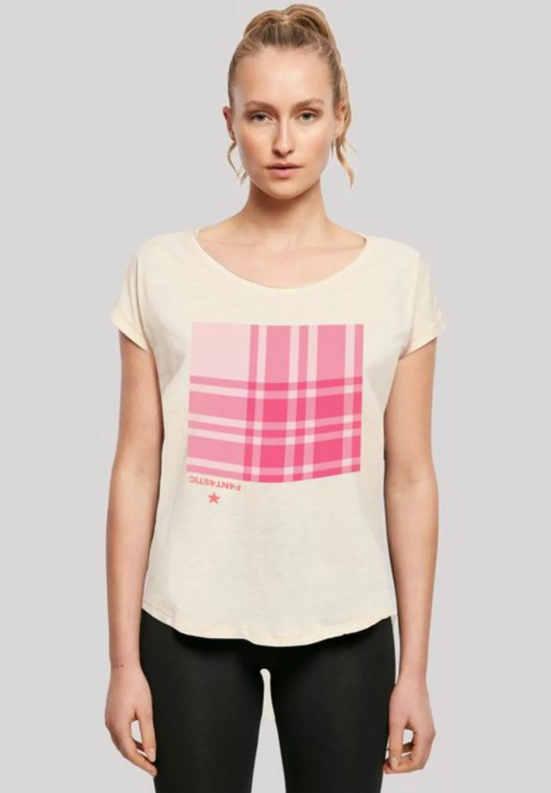 F4NT4STIC T-Shirt Karo Pink Print günstig online kaufen