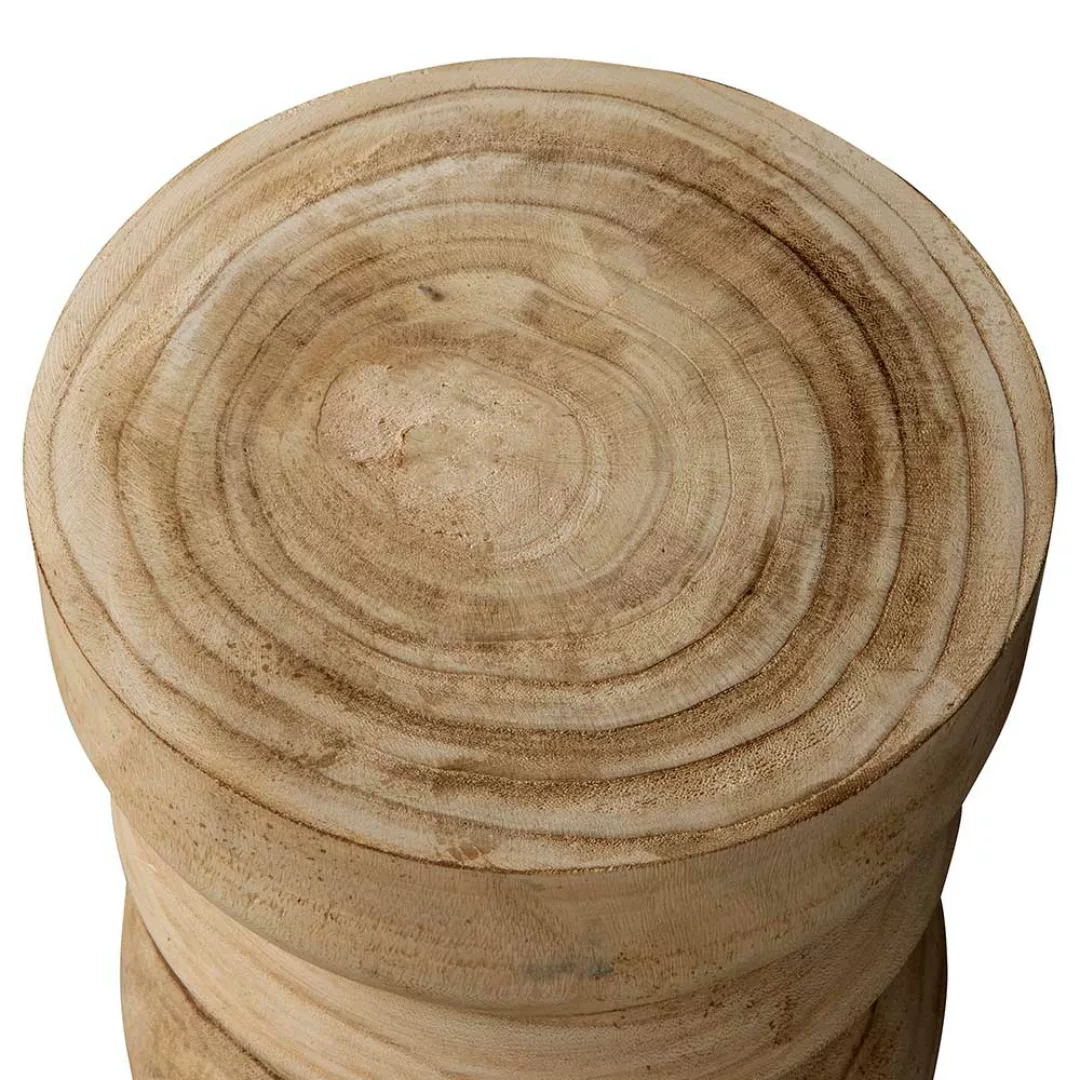 Holzhocker aus Paulownia Massivholz naturbelassen (zweiteilig) günstig online kaufen