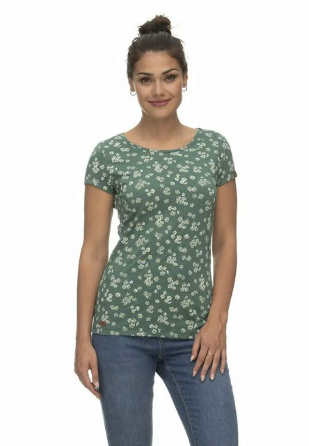 Ragwear T-Shirt Ragwear Damen T-Shirt MINTT FLOWER 2311-10028 Green günstig online kaufen