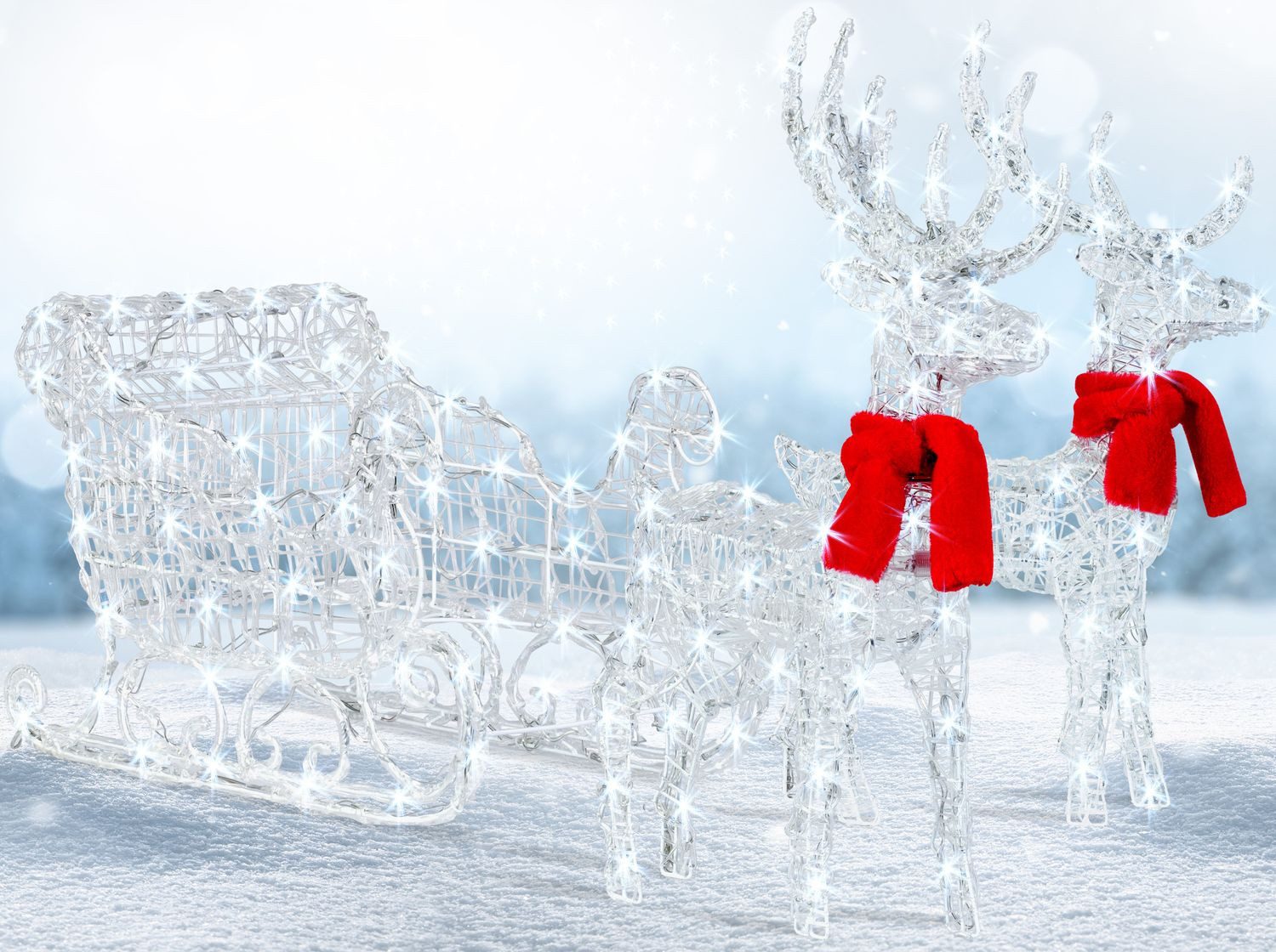 KESSER Weihnachtsfigur, 240er LED Rentiere Schlitten günstig online kaufen