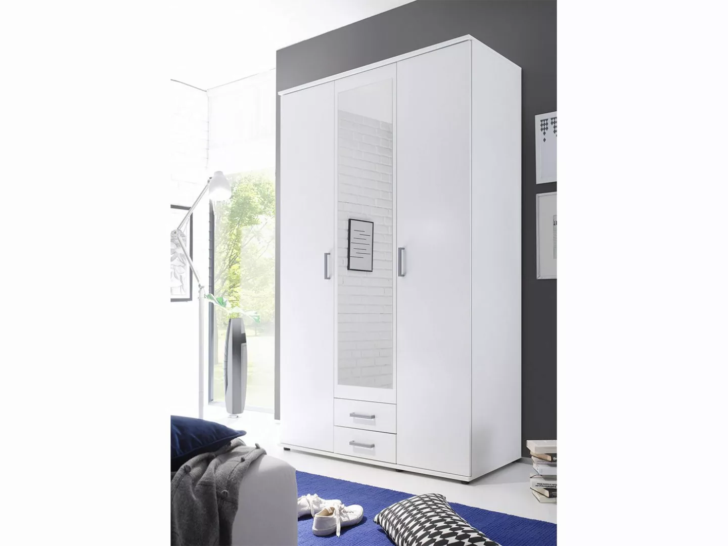 Pol-Power Kleiderschrank 120 x 197 x 53 cm (B/H/T) günstig online kaufen