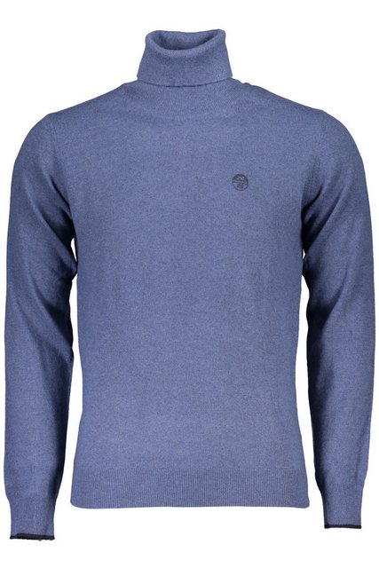 North Sails Strickpullover Blauer Herren-Rollkragenpullover mit Stickerei a günstig online kaufen