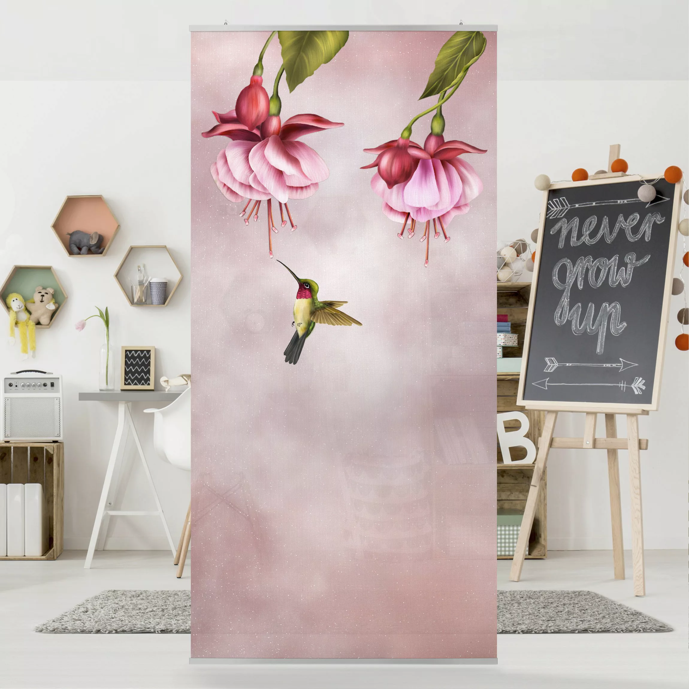Raumteiler Blumen Kolibri günstig online kaufen