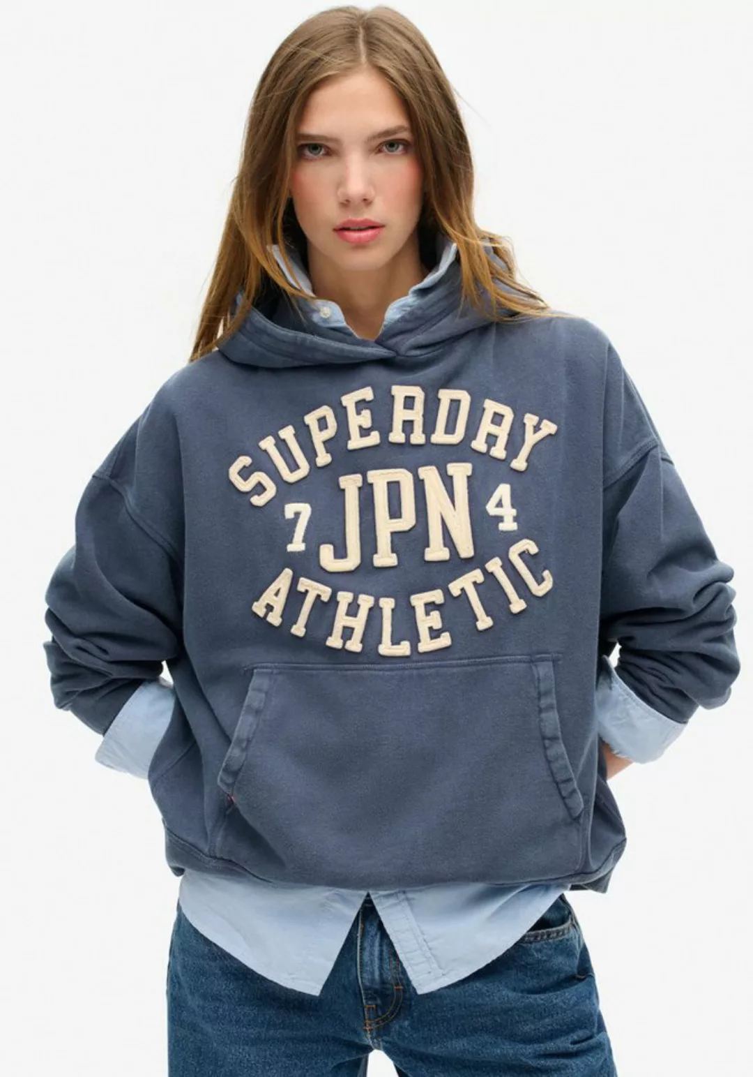 Superdry Kapuzensweatshirt ATHLETIC APPLIQ OVERSIZE HOOD günstig online kaufen