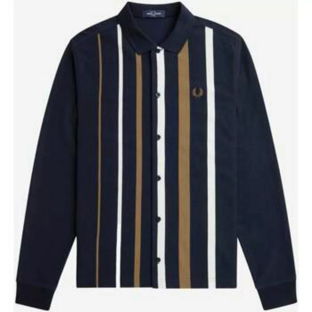 Fred Perry  Poloshirt Gradient stripe ls polo shirt - navy günstig online kaufen