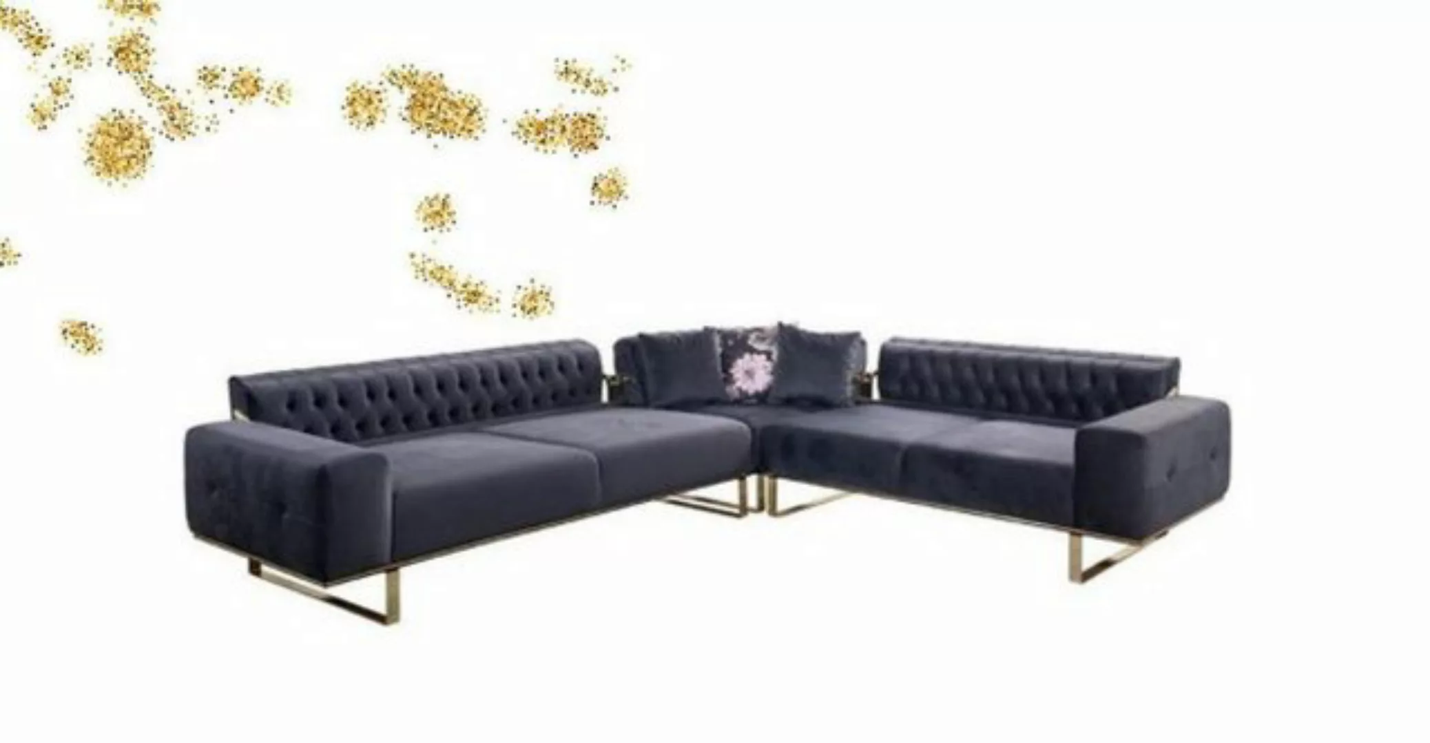JVmoebel Ecksofa Ecksofa Couch Polster Möbel Garnitur Chesterfield Eckgarni günstig online kaufen