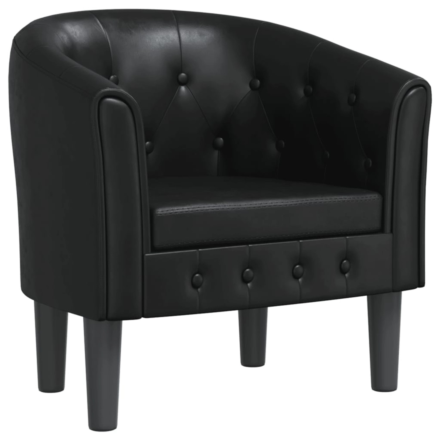 vidaXL Sessel Clubsessel Schwarz Kunstleder (1-St) günstig online kaufen