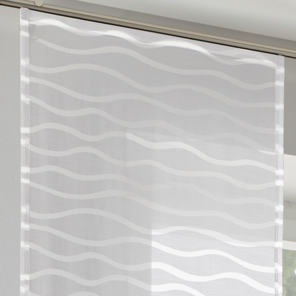 Kutti Schiebegardine »Enya«, (1 St.), Ausbrenner Welle transparent uni günstig online kaufen