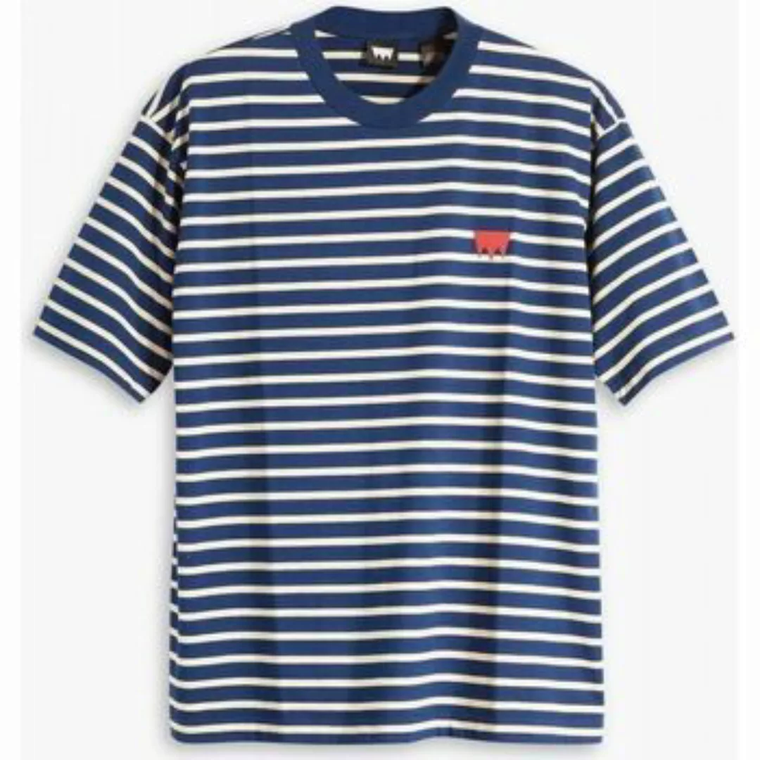 Levis  T-Shirts & Poloshirts A1005 0027 BOX TEE-CREAM AND BLUE günstig online kaufen