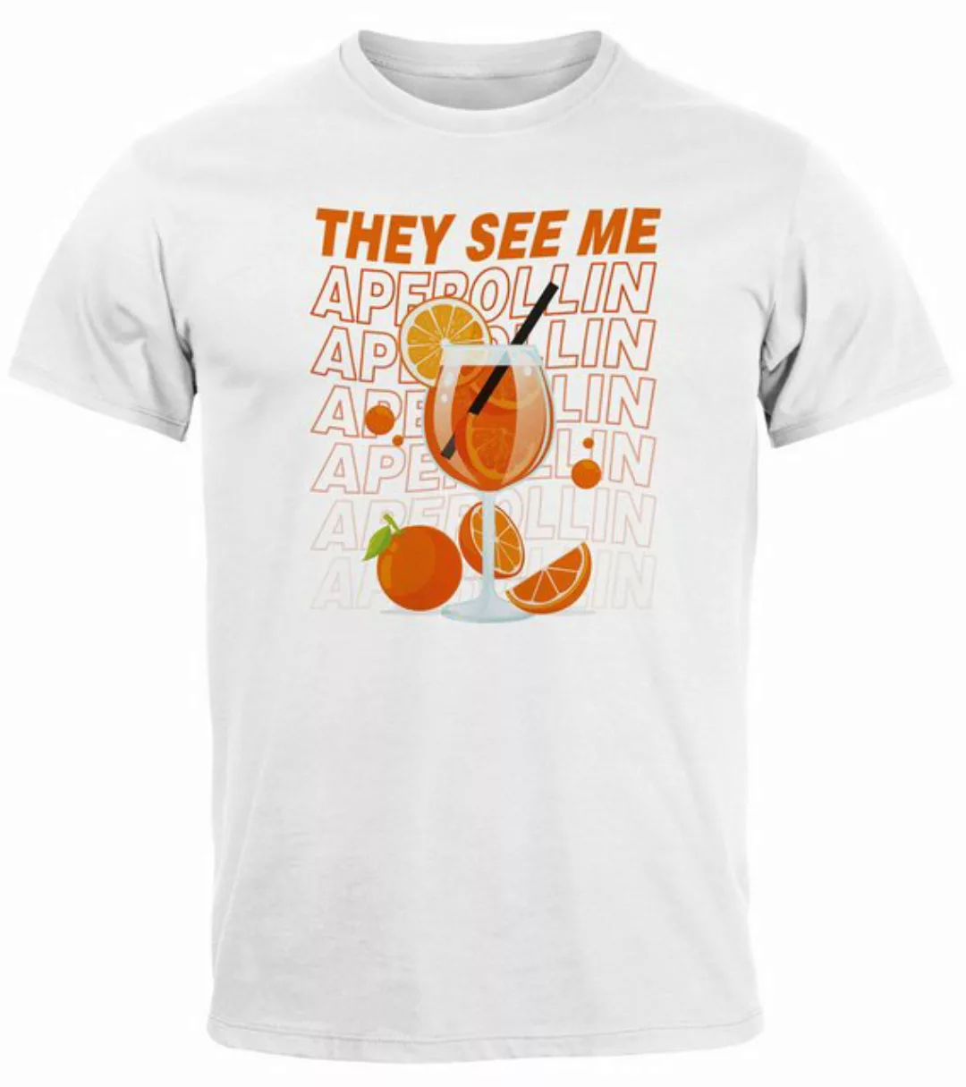 MoonWorks Print-Shirt Herren T-Shirt Alkohol Fun-Shirt Spruch They See Me A günstig online kaufen