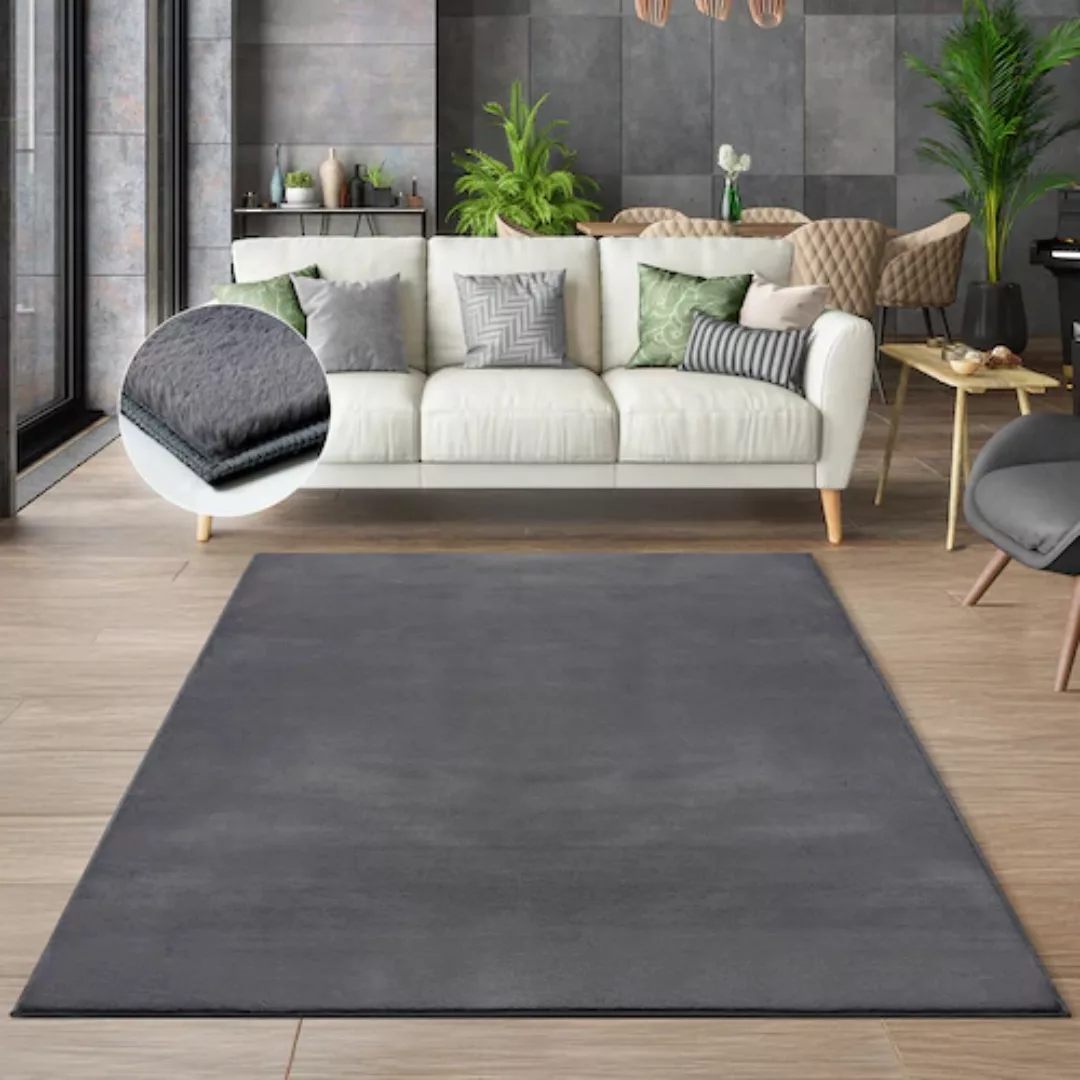 the carpet Teppich »Focus«, rechteckig, Wohnzimmer Teppich Fell-Optik wasch günstig online kaufen