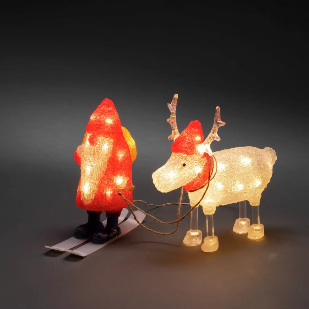 KONSTSMIDE LED Dekofigur »Acryl Weihnachtsmann und Rentier, Weihnachtsdeko günstig online kaufen