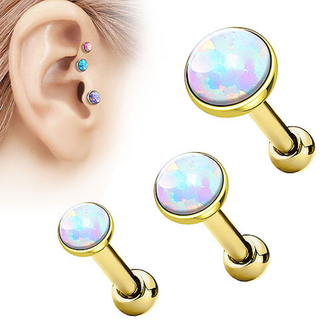 Taffstyle Piercing-Set Tragus Stecker mit flachen günstig online kaufen