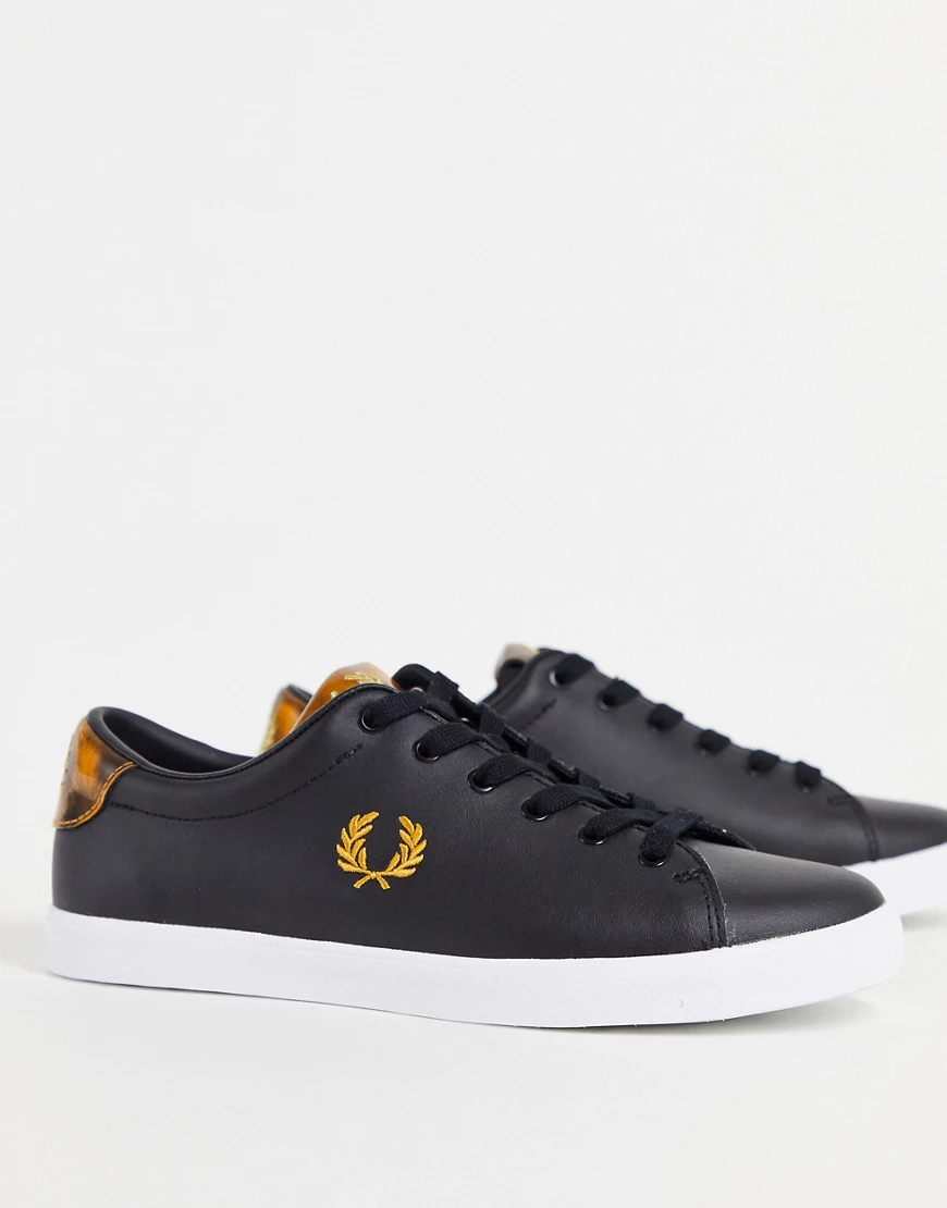 Fred Perry – Lottie – Leder-Sneaker in Schwarz günstig online kaufen