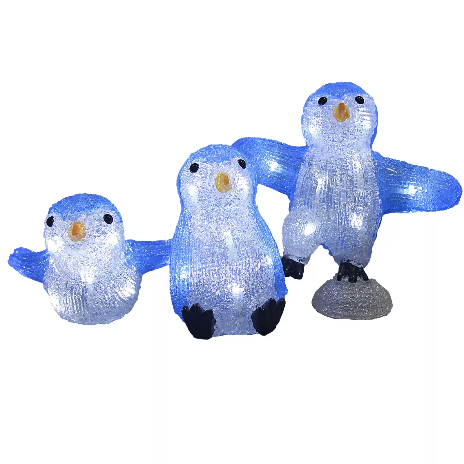 LED Acryl Figuren Weihnachten Pinguin-Familie günstig online kaufen