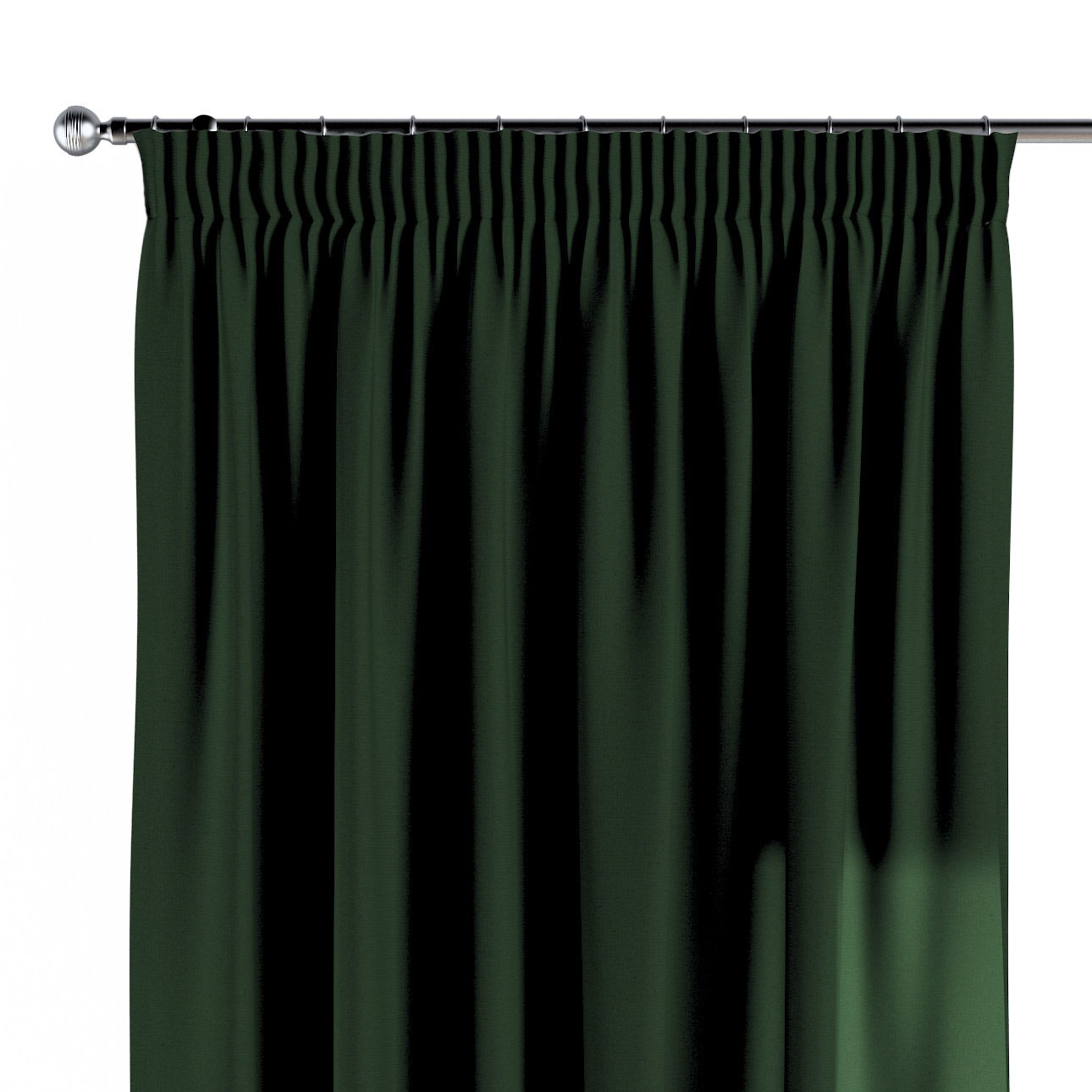 Vorhang mit Kräuselband, dunkelgrün, Quadro (144-33) günstig online kaufen