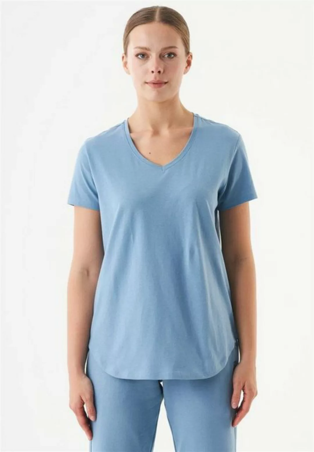 Essentials-tuba- Basic T-shirt Aus Bio-baumwolle Mit V-ausschnitt günstig online kaufen