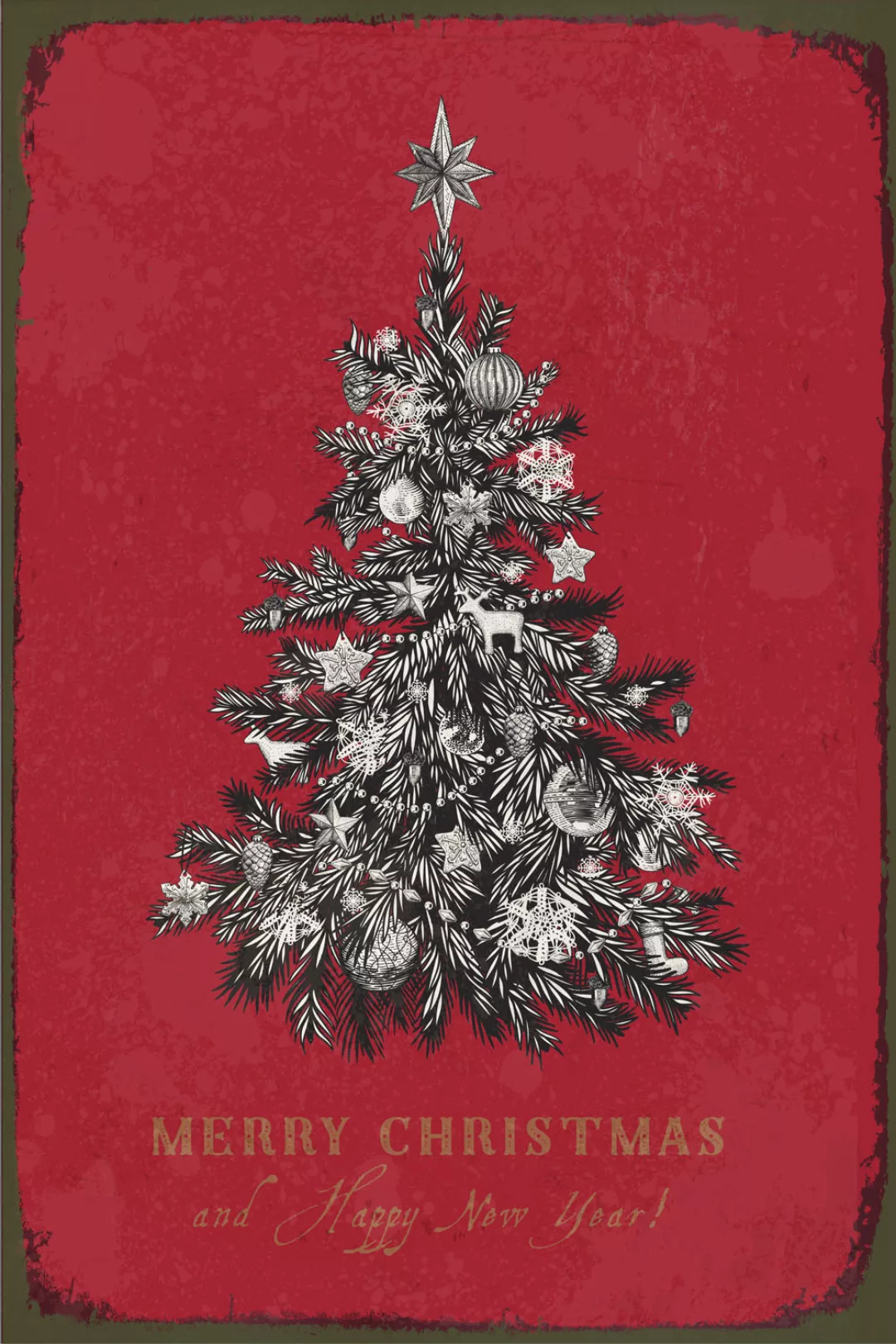 queence Metallbild "Merry Christmas", (1 St.), Stahlschilder günstig online kaufen