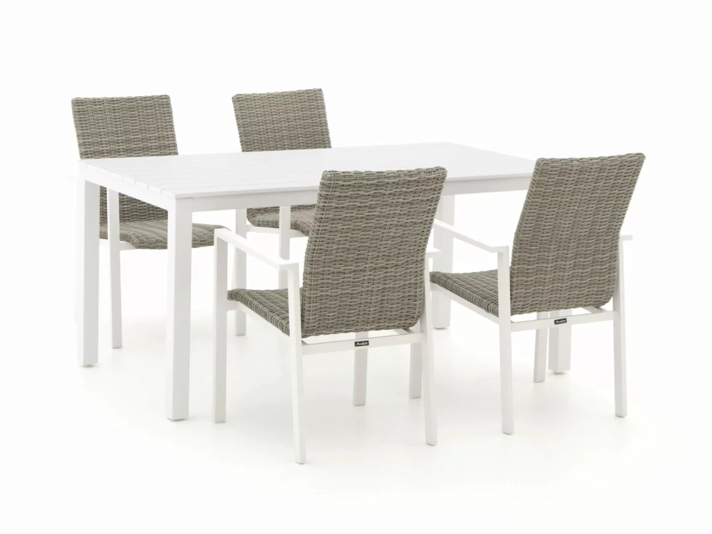 Manifesto Villongo/Menzano 160 cm Gartenmöbel-Set 5-teilig stapelbar günstig online kaufen