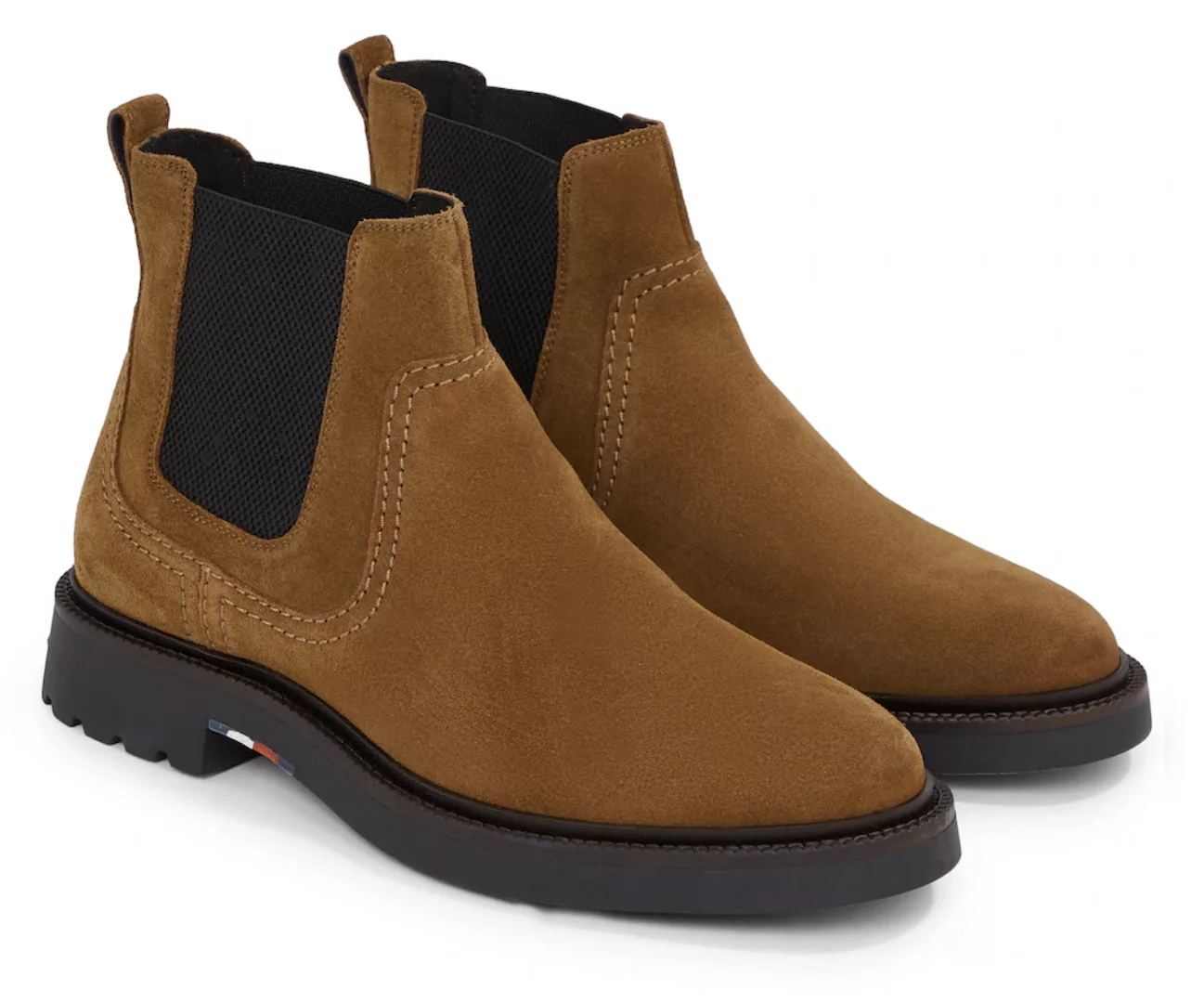 Tommy Hilfiger Chelseaboots "HILFIGER COMFORT LWT SUEDE CHEL", Blockabsatz, günstig online kaufen