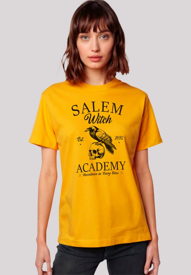 F4NT4STIC T-Shirt Halloween University Salem witch crow skull Premium Quali günstig online kaufen