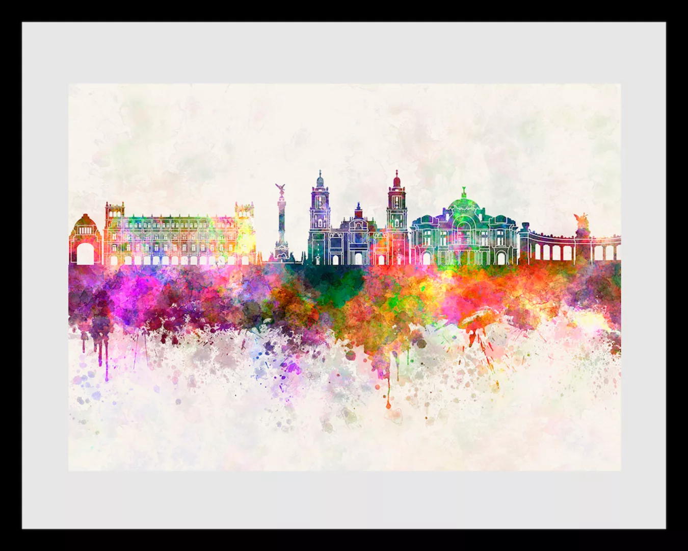 queence Bild "Skyline Color Splash", Städte-Stadt-Deutschland-Kunst-Berlin, günstig online kaufen