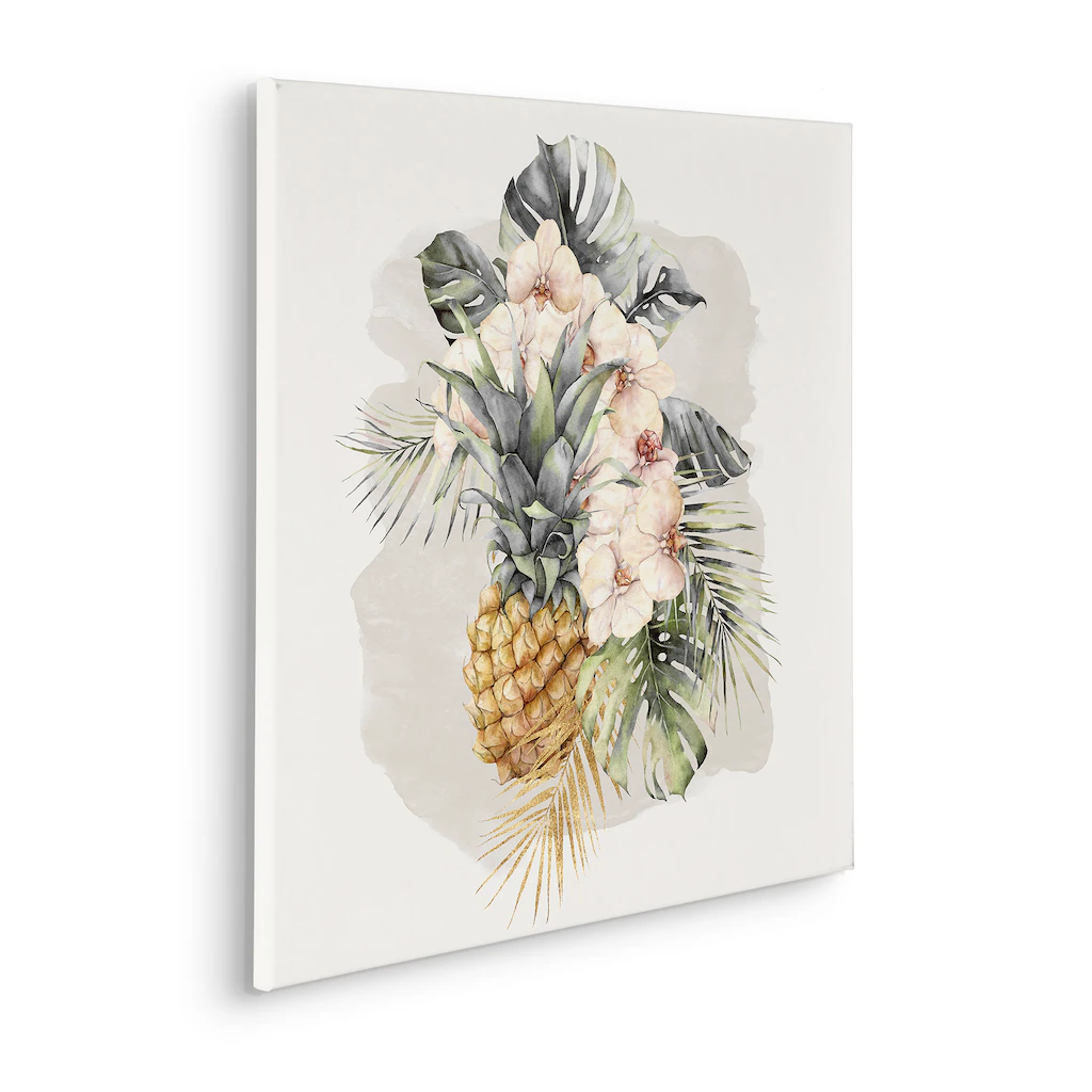 Komar Leinwandbild "Ananas Mûr", (1 St.), 60x60 cm (Breite x Höhe), Keilrah günstig online kaufen