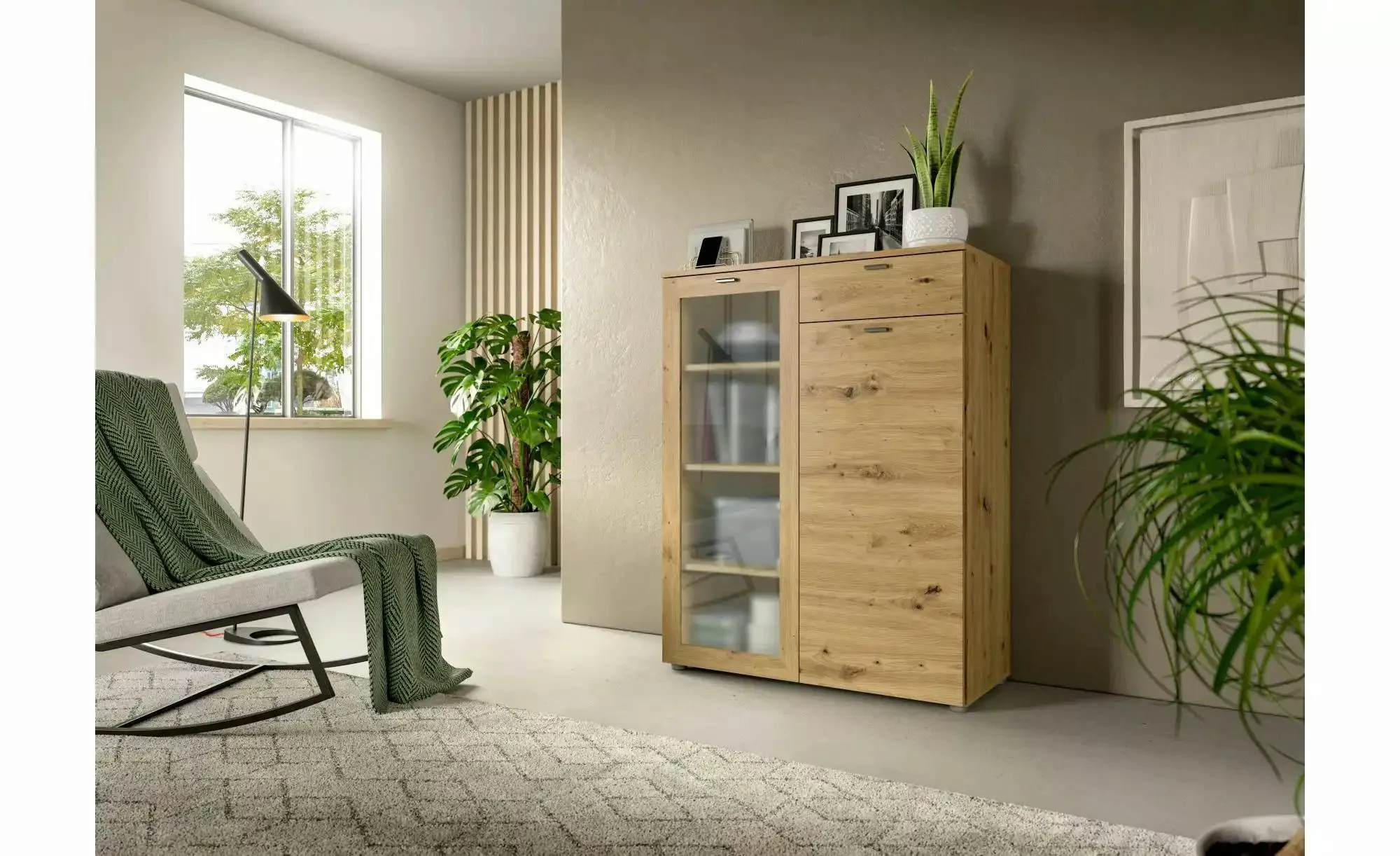 Sideboard   ¦ holzfarben ¦ Maße (cm): B: 90 H: 115 Kommoden & Sideboards > günstig online kaufen