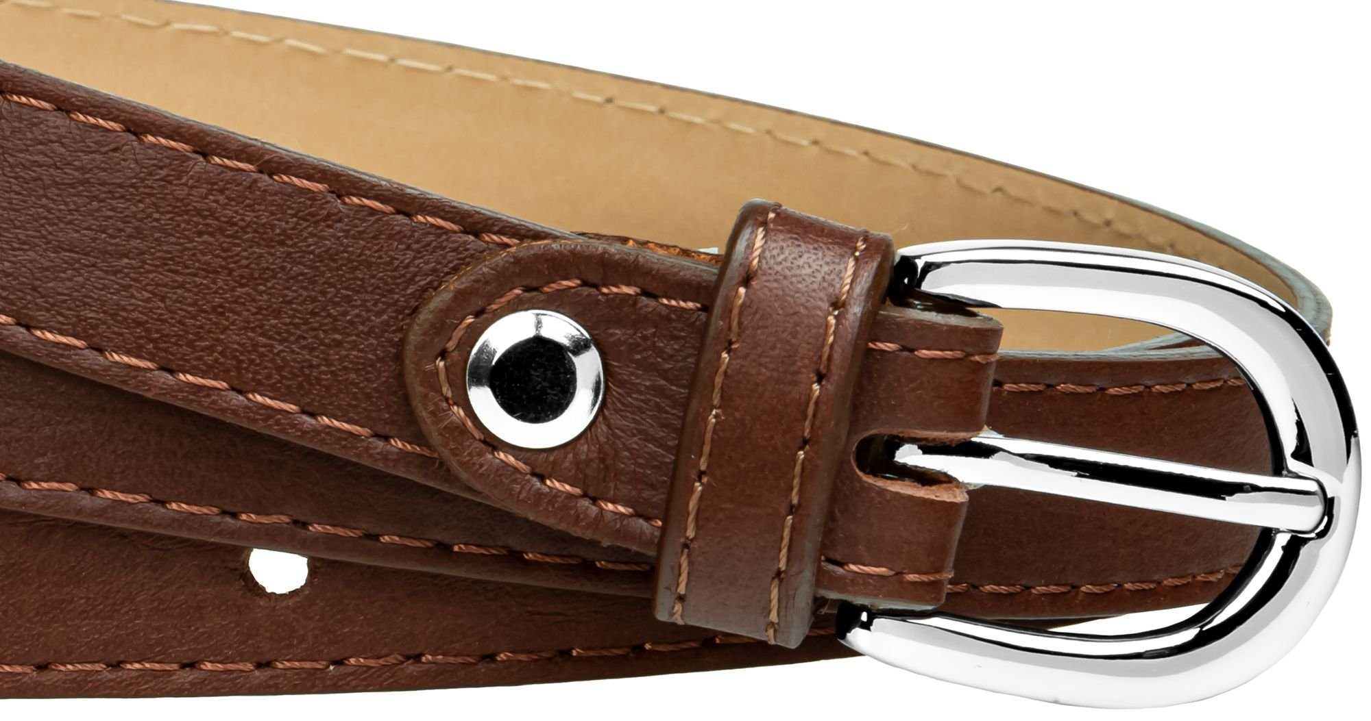 Caspar Taillengürtel GU273 aus echtem Leder günstig online kaufen