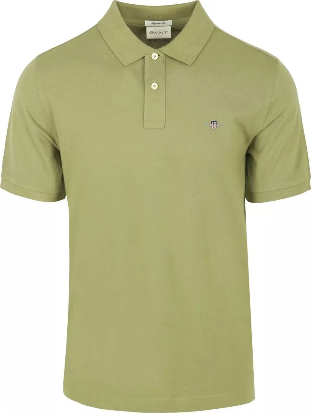 Gant Shield Piqué Poloshirt Hellgrün - Größe 3XL günstig online kaufen