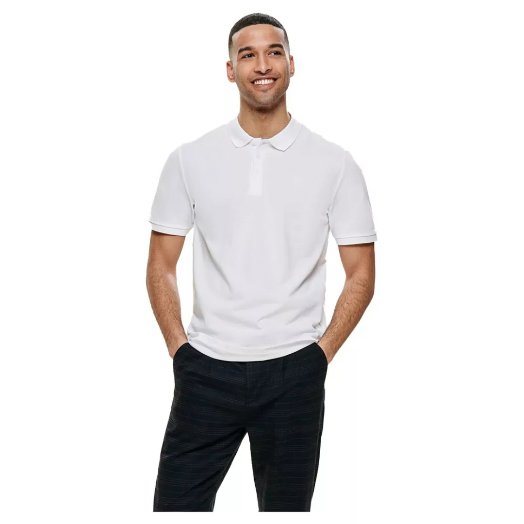 Only & Sons Scott Life Pique Kurzarm-poloshirt XS White günstig online kaufen
