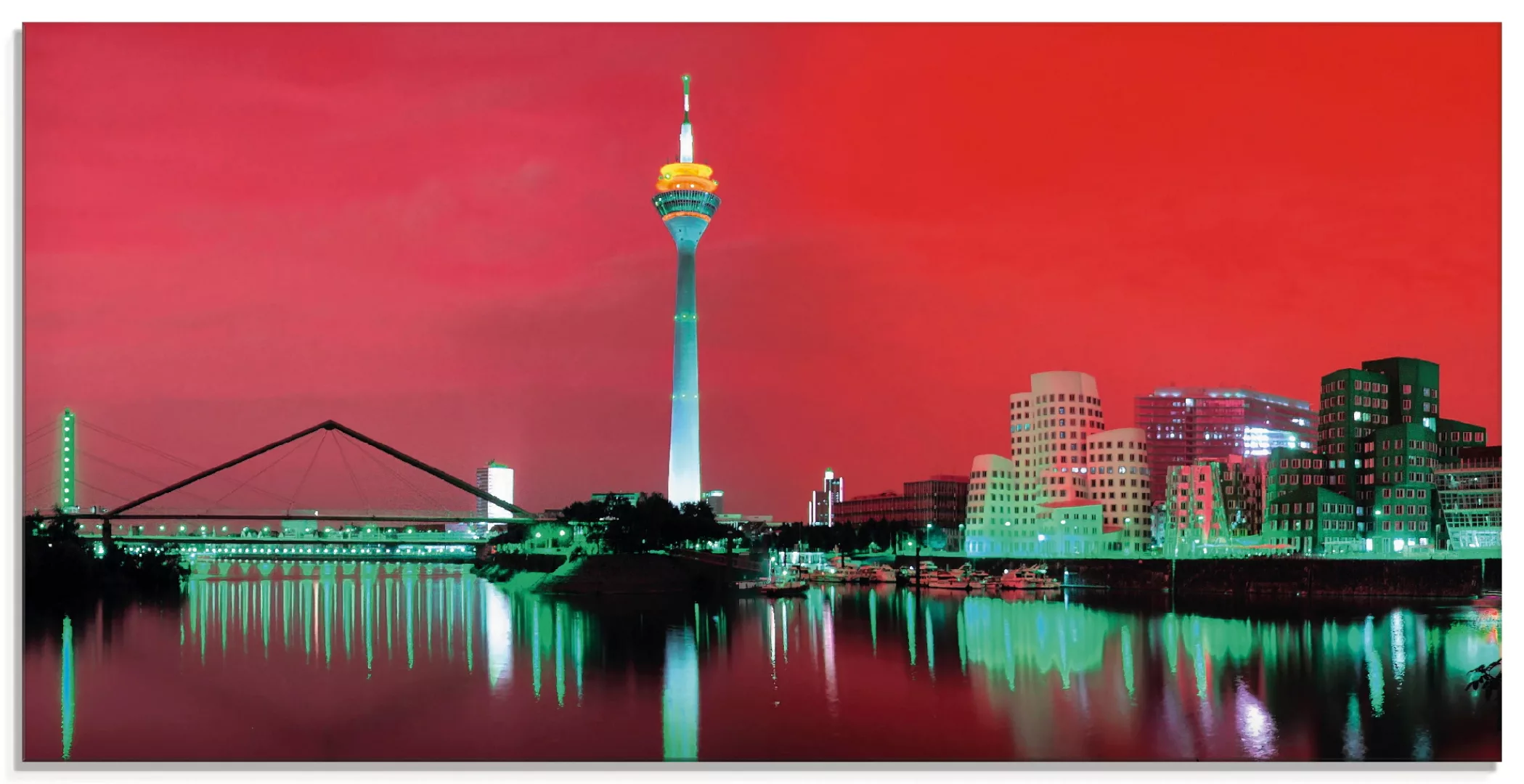 Artland Glasbild »Düsseldorf Skyline V«, Deutschland, (1 St.) günstig online kaufen