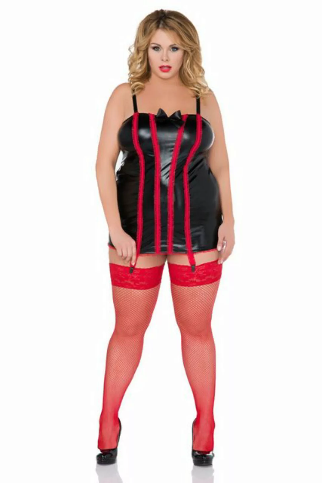 Andalea Minikleid Andalea Schwarz/rotes Chemise Z/5022 - (38/40,42/44,50/52 günstig online kaufen