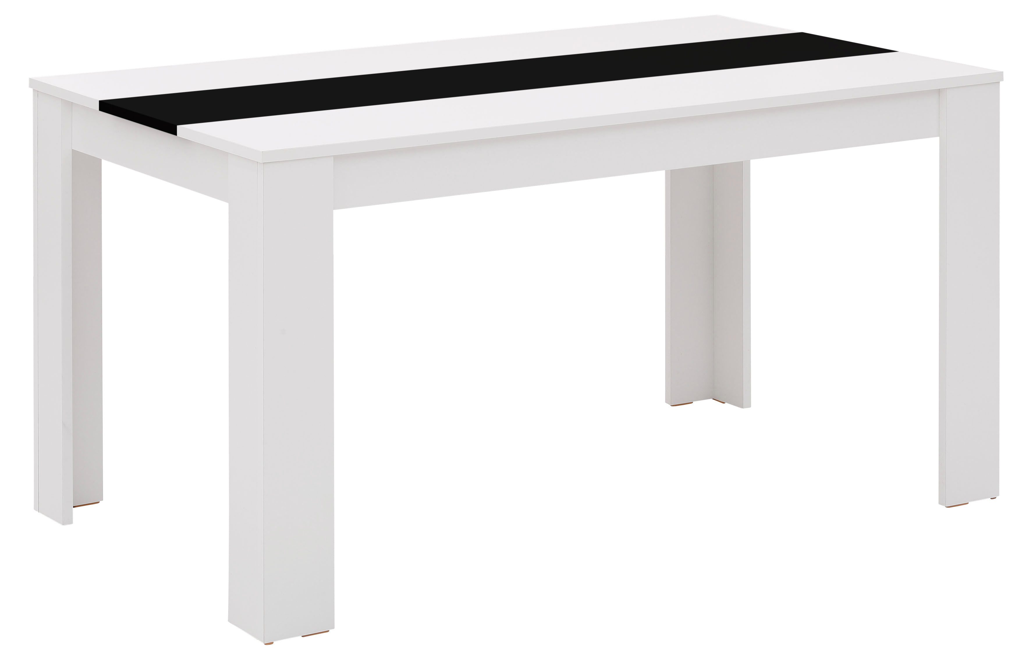 HELA Esstisch "SIMONE", Breite 140cm, mit Wendeeinlage Dekor/Schwarz, Unser günstig online kaufen