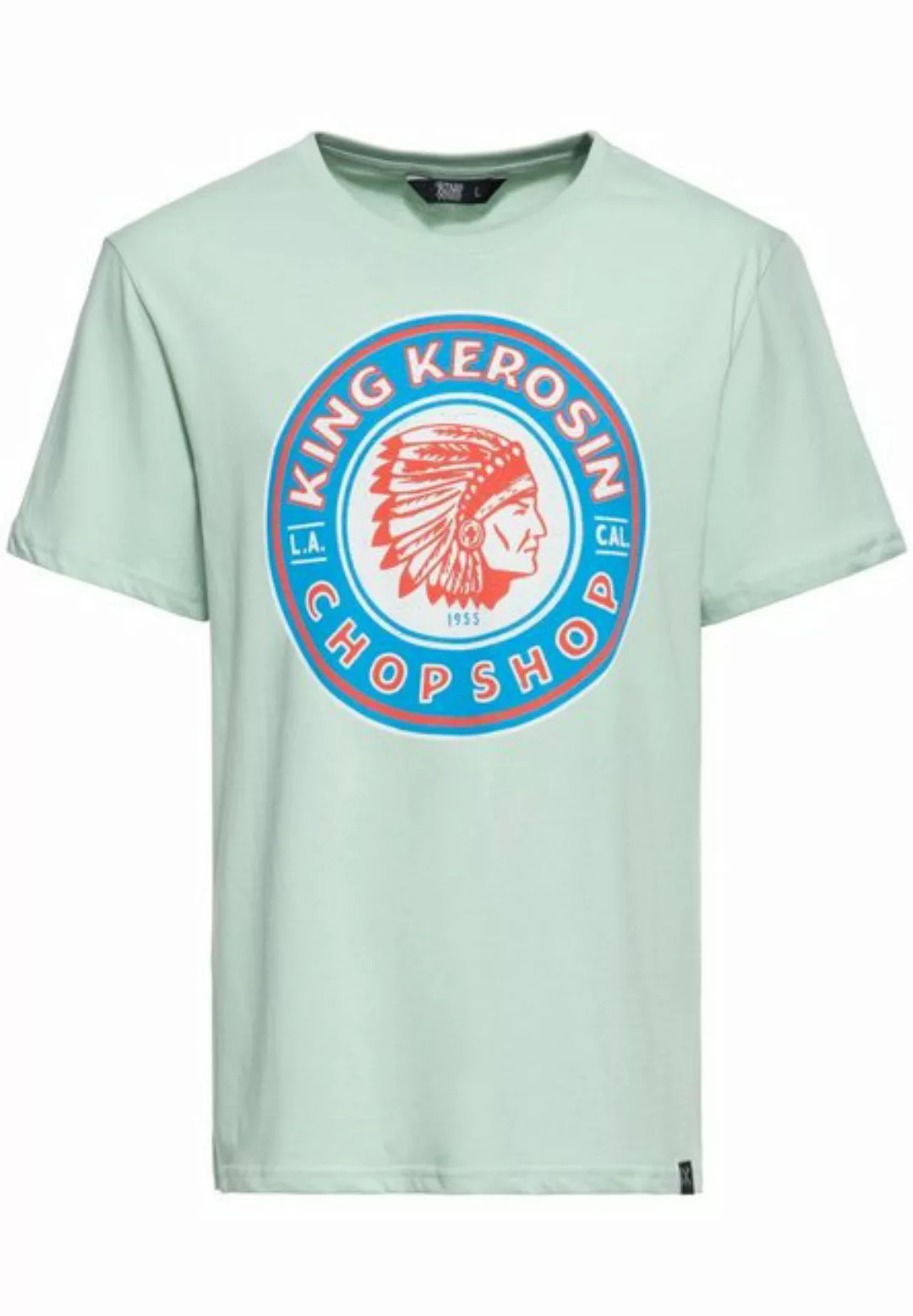 KingKerosin Print-Shirt Chop Shop (1-tlg) mit plaktivem Retro Front Print günstig online kaufen