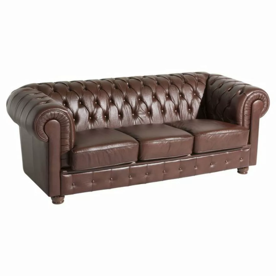 58 aufm Kessel Sofa Sofa 3-Sitzer Kalea Bezug Wischleder Buche nussbau, Spa günstig online kaufen