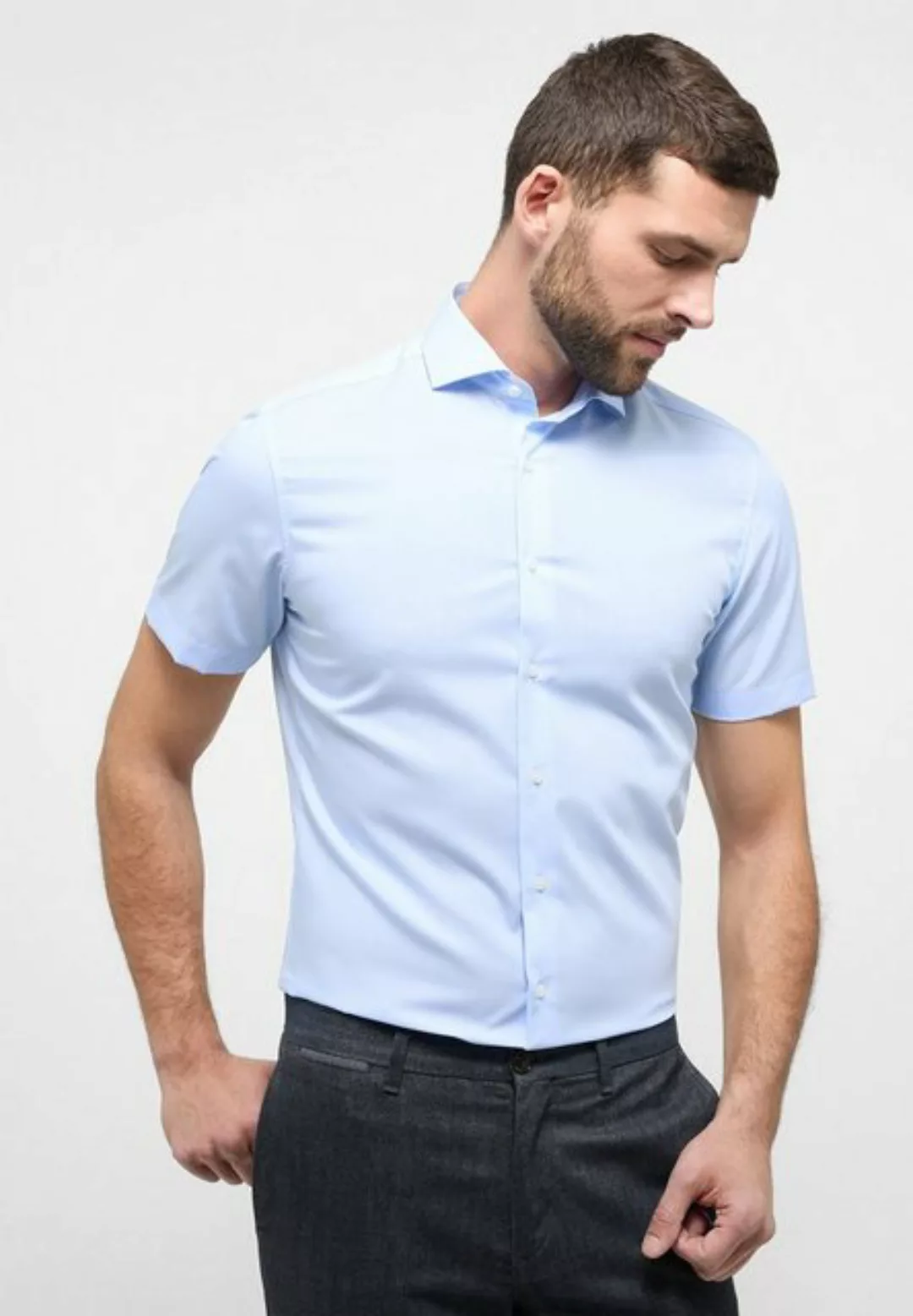 Eterna Kurzarmhemd SLIM FIT NON IRON (bügelfrei) günstig online kaufen