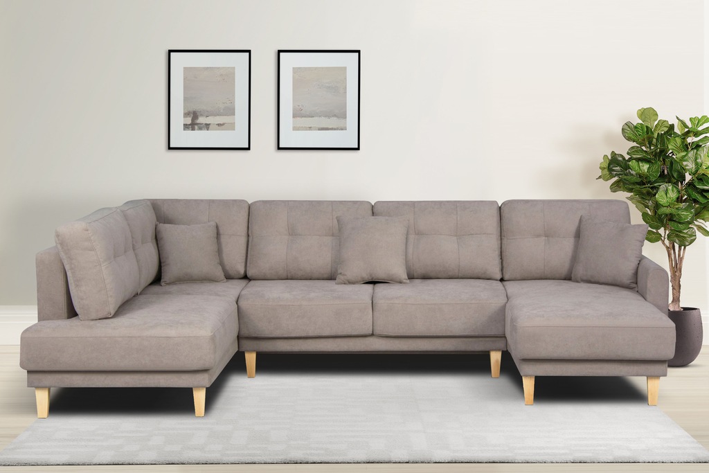 Home affaire Wohnlandschaft "TRIPLO U-Form wahlweise mit Schlaffunktion, B/ günstig online kaufen